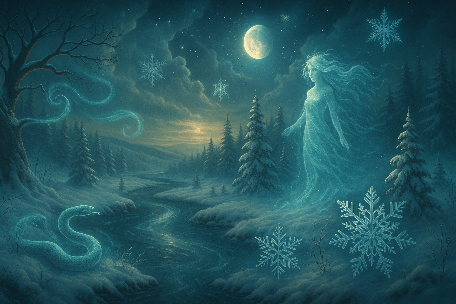 The Folklore of Early Winter: Snow Spirits, Ice Omens & Messages in the Wind