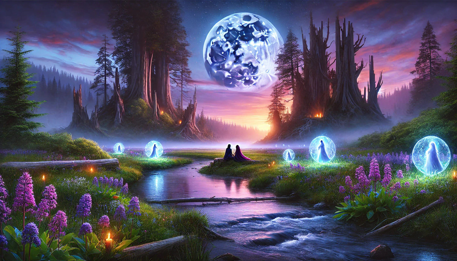 spiritual setting with a couple