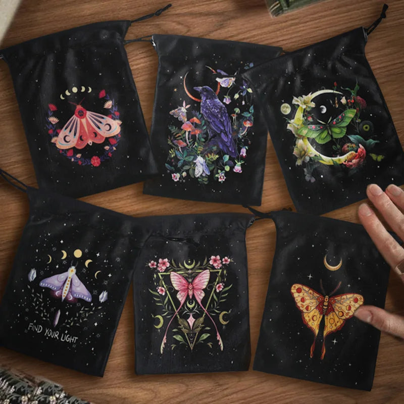 Whispering Wings Velvet Tarot Bag - Wicked Mystics