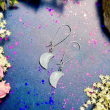 Celestial Crystal Moon Earrings - Wicked Mystics