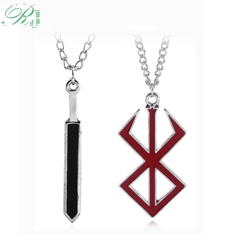 Berserk Symbol Necklace The Mad Warrior of Norse Viking Mythology - Wicked Mystics