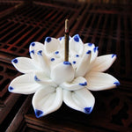 Ceramic Lotus Incense Burner - Wicked Mystics