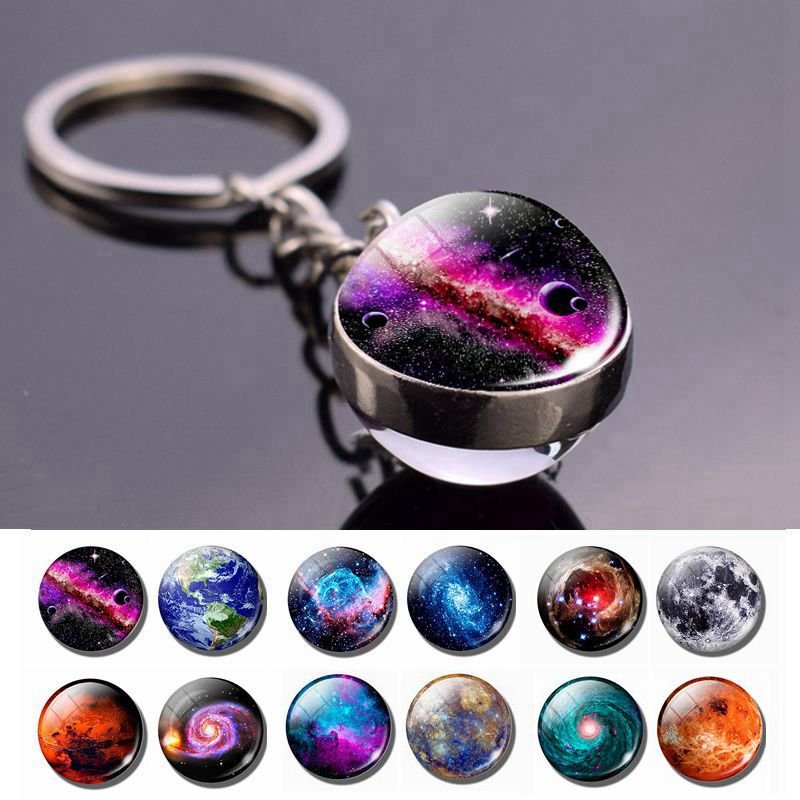 Galaxy &amp; Planet Keychain - Wicked Mystics