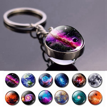 Galaxy &amp; Planet Keychain - Wicked Mystics