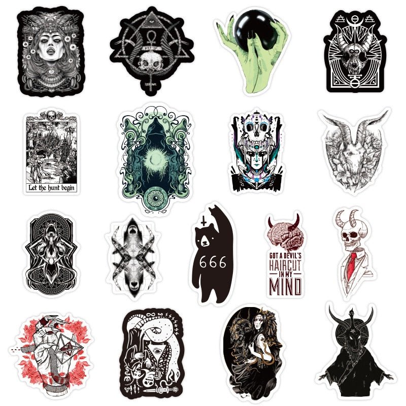 Gothic Horror Stickers - Wicked Mystics