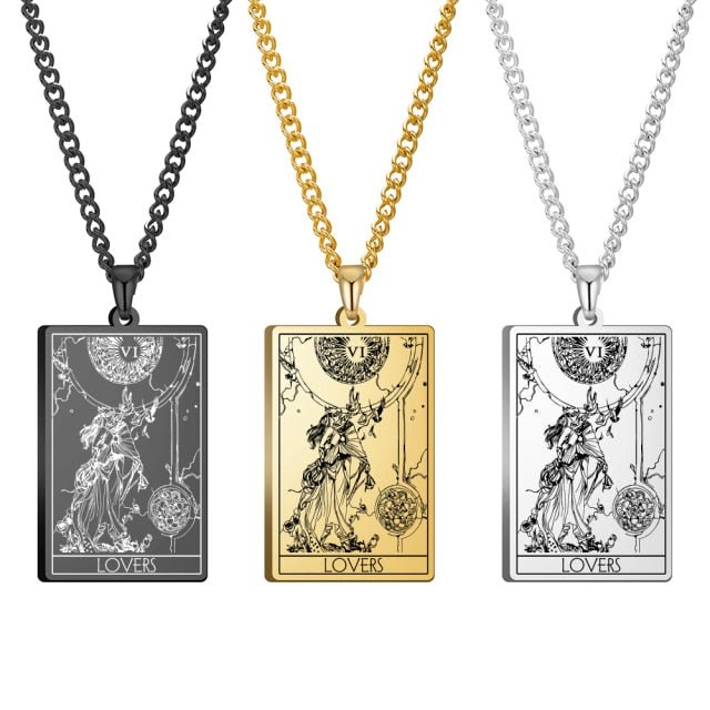 Gothic Tarot Card Necklace - Wicked Mystics