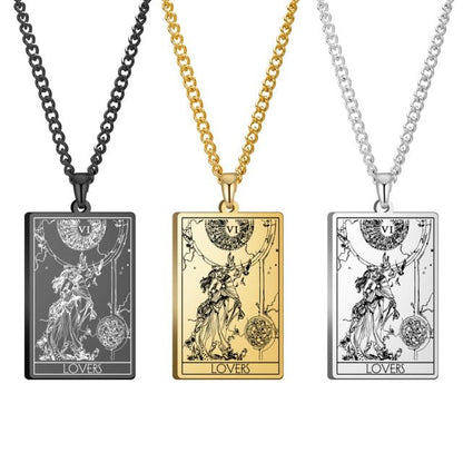 Gothic Tarot Card Necklace - Wicked Mystics