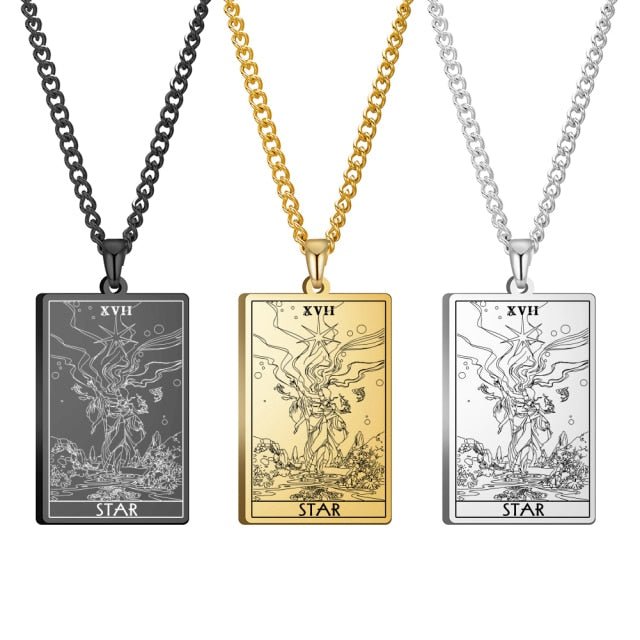 Gothic Tarot Card Necklace - Wicked Mystics