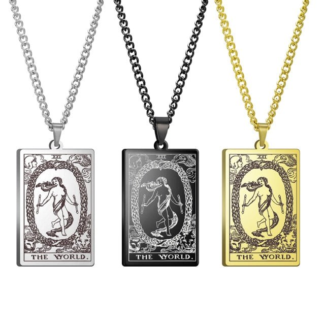 Gothic Tarot Card Necklace - Wicked Mystics