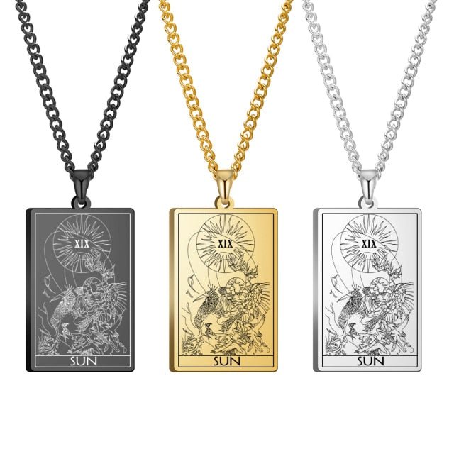 Gothic Tarot Card Necklace - Wicked Mystics