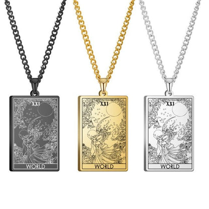 Gothic Tarot Card Necklace - Wicked Mystics