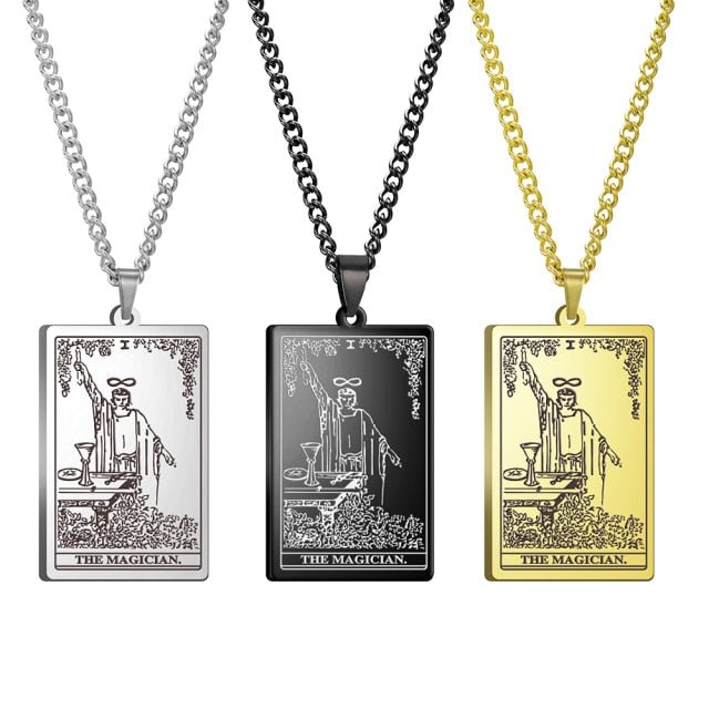 Gothic Tarot Card Necklace - Wicked Mystics