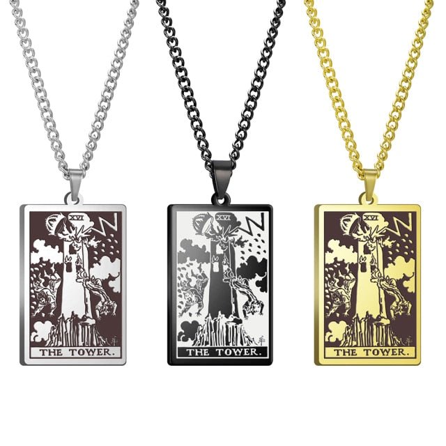 Gothic Tarot Card Necklace - Wicked Mystics