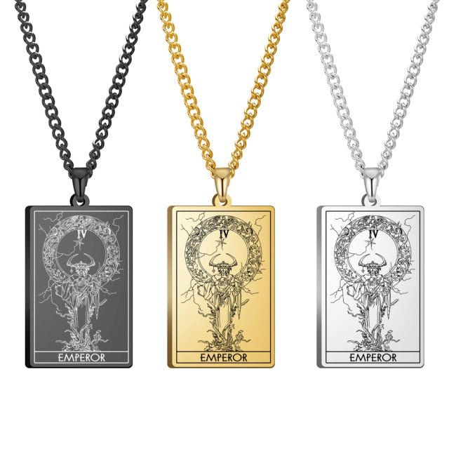 Gothic Tarot Card Necklace - Wicked Mystics