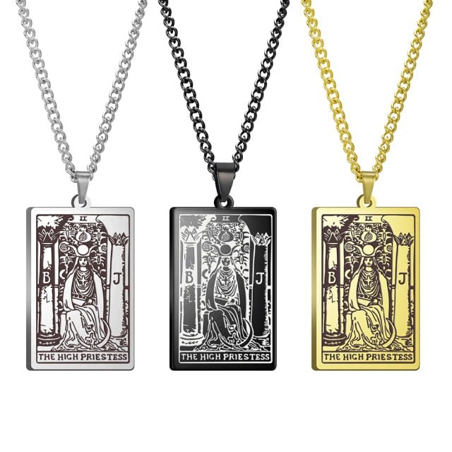 Gothic Tarot Card Necklace - Wicked Mystics