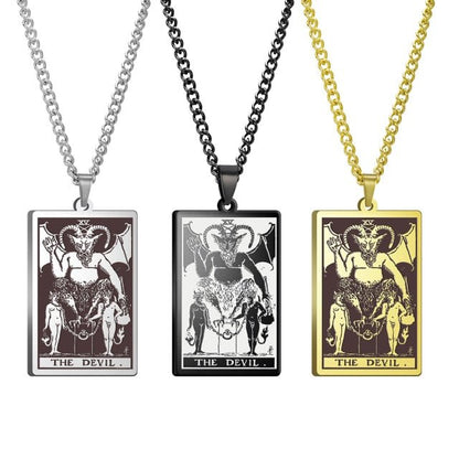 Gothic Tarot Card Necklace - Wicked Mystics