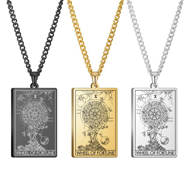 Gothic Tarot Card Necklace - Wicked Mystics