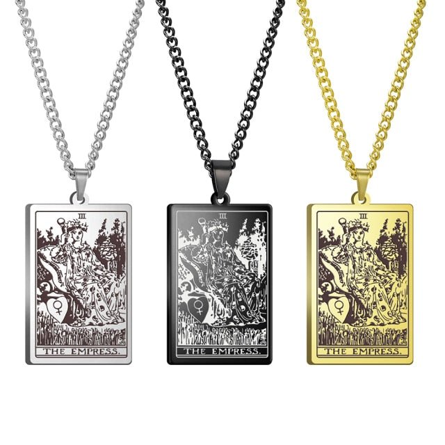 Gothic Tarot Card Necklace - Wicked Mystics