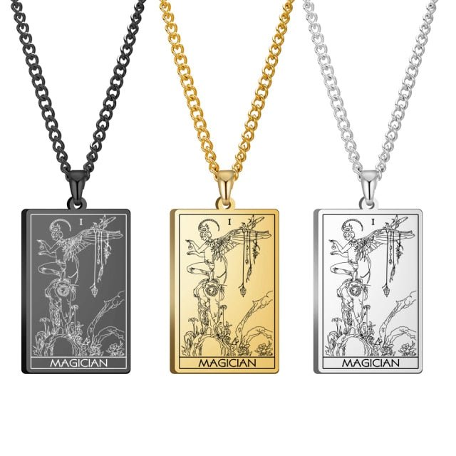 Gothic Tarot Card Necklace - Wicked Mystics