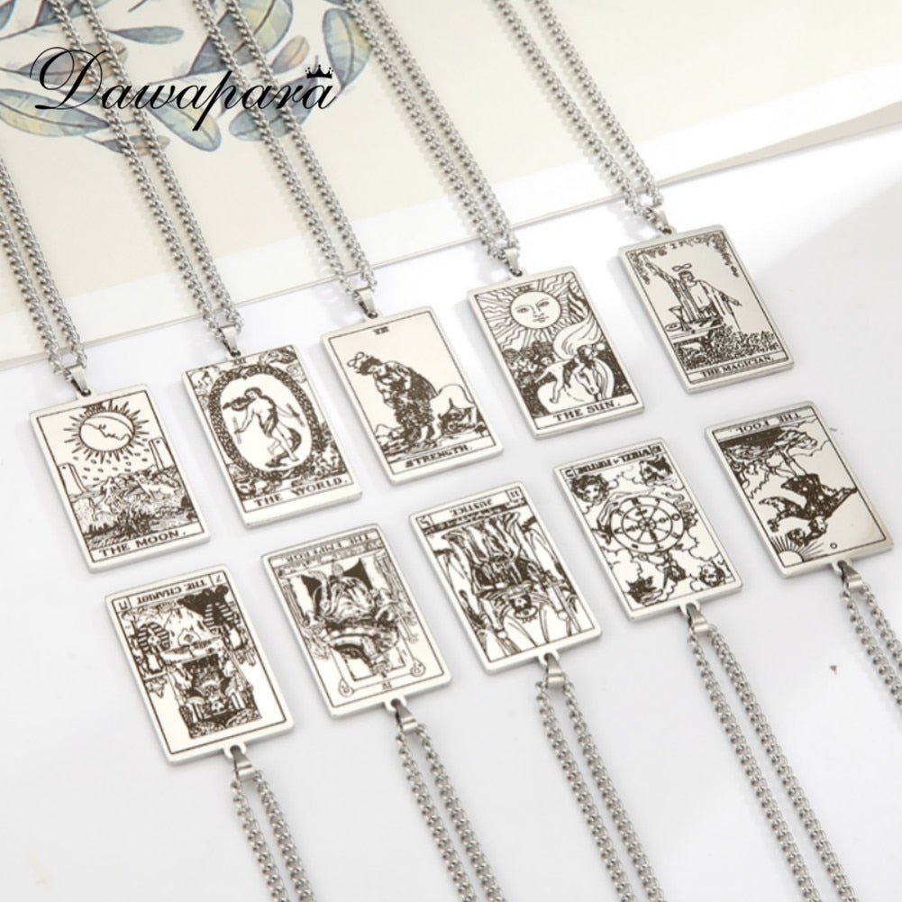 Gothic Tarot Card Necklace - Wicked Mystics