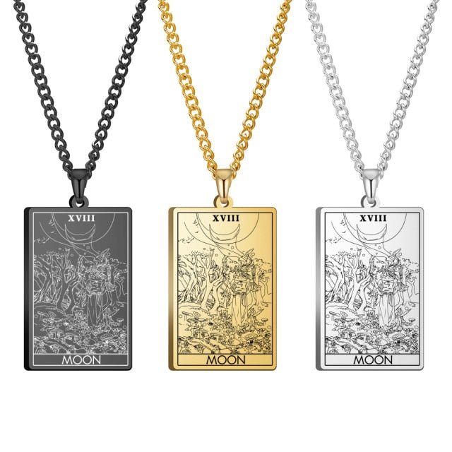 Gothic Tarot Card Necklace - Wicked Mystics