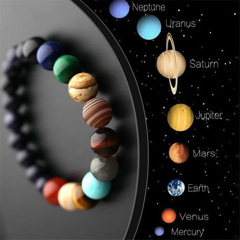 Lovers Eight Planets Natural Stone Bracelet - Wicked Mystics