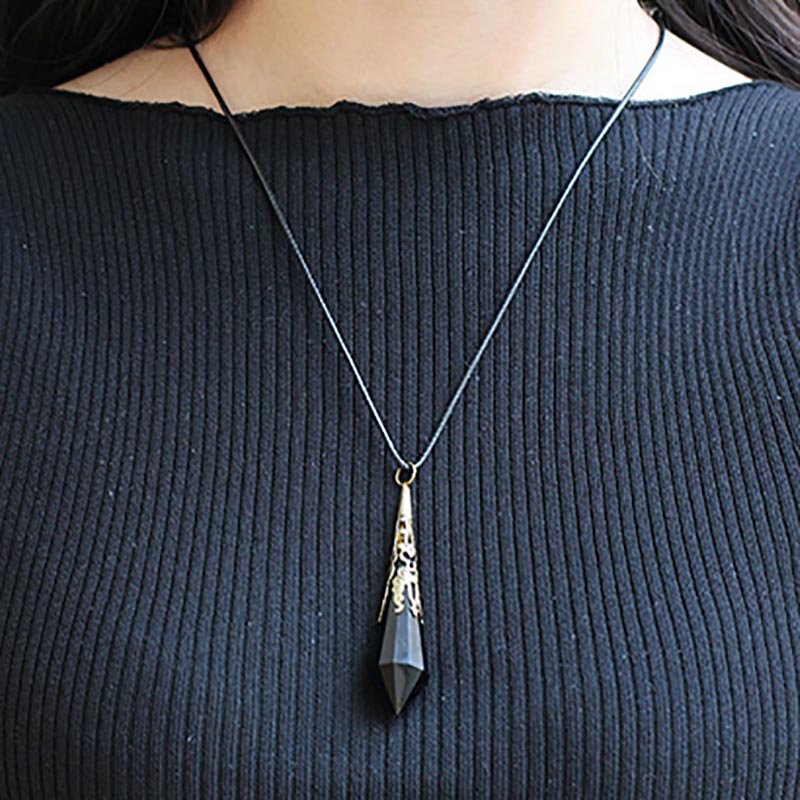 Natural Black Obsidian Pendulums - Wicked Mystics