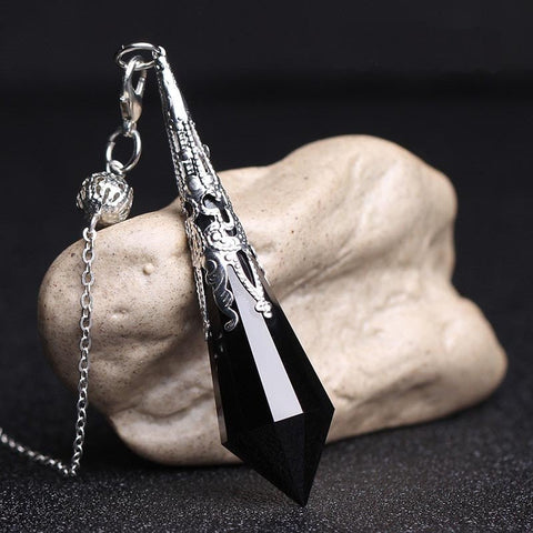 Natural Black Obsidian Pendulums - Wicked Mystics