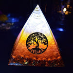 Orgonite Pyramid Chakra Crystal - Wicked Mystics