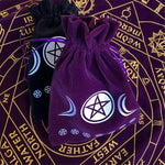 Phases of the Moon Velvet Tarot Storage Bag - Wicked Mystics