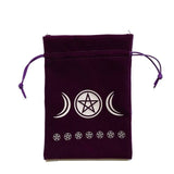 Phases of the Moon Velvet Tarot Storage Bag - Wicked Mystics