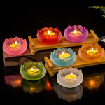 Seven Colors Crystal Lotus Candle Holder - Wicked Mystics