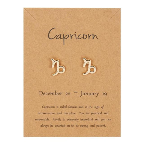Zodiac Stud Earrings - Wicked Mystics